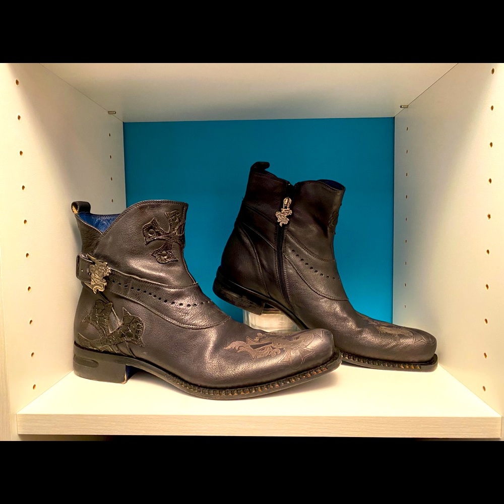 Mark Nason Rock Lives black boots, size 8